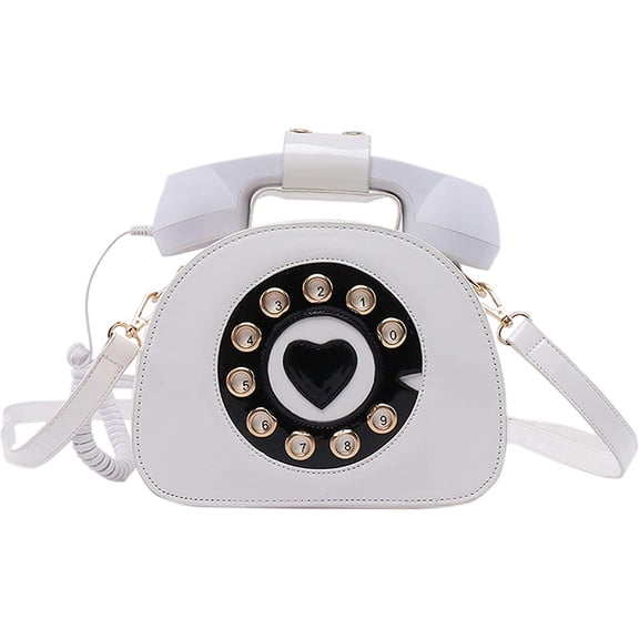 YOUI-GIFTS Telephone Shoulder Bag Women Retro Cross Body Bag PU Leather Clutch Purse Chain Tote Bag
