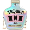 thumbnail image 1 of YOUI-GIFTS Tequila Bottle Shaped Laser Shoulder Handbags,Pu Crossbody Purse for women, 1 of 5
