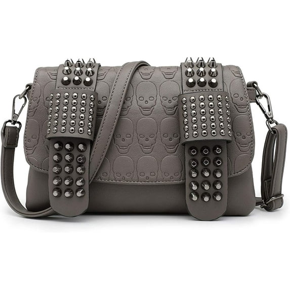 YOUI-GIFTS Women Gothic Skull Cross body Purse Bags Skull Shoulder Bag Purse with Chain for Girls