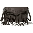 thumbnail image 1 of YOUI-GIFTS Women PU Leather Hobo Fringe Tassel Cross Body Bag Vintage Shoulder Handbag for Girls, 1 of 6