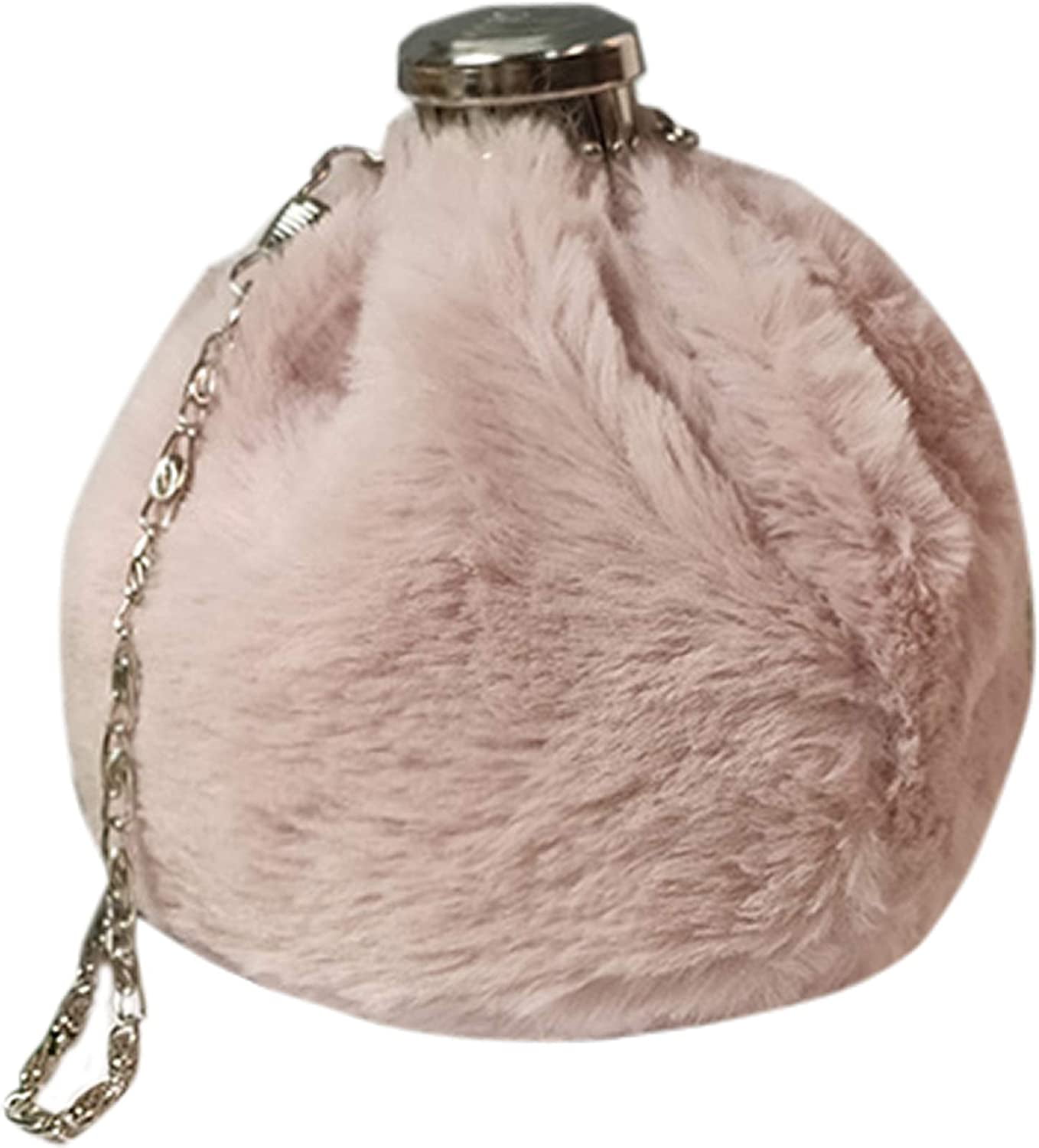 Guess Women's Tesoro Clutch Handbag Faux Fur Crossbody Bag Black | eBay