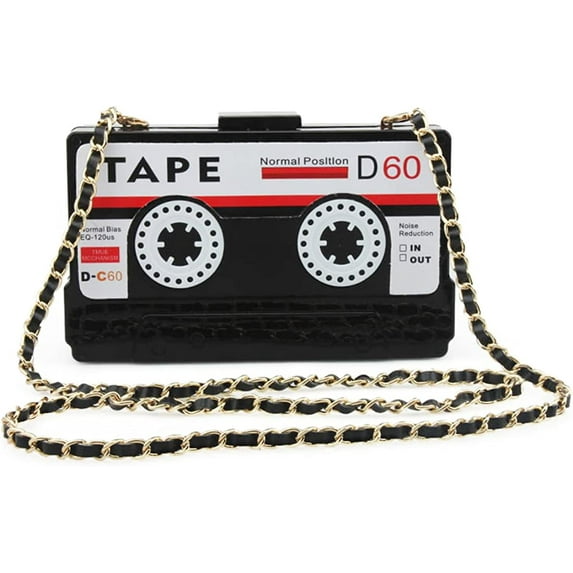 YOUI-GIFTS Women Retro Tape Shaped Recorder Shoulder Bag Elegant Evening Clutch Bags Vintage Banquet Handbag