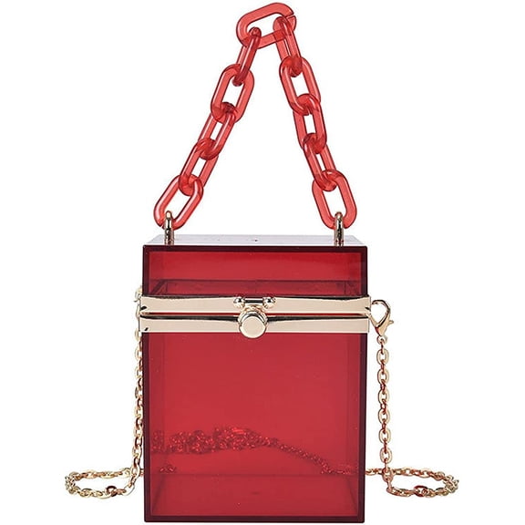 YOUI-GIFTS Women's Cute Cube Shape Handbag Magic Shoulder Bag Clutch Bag With Super Long Shoulder Strap