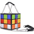 thumbnail image 1 of YOUI-GIFTS Women's Cute Cube Shape Handbag Magic Shoulder Bag Clutch Bag With Super Long Shoulder Strap, 1 of 8