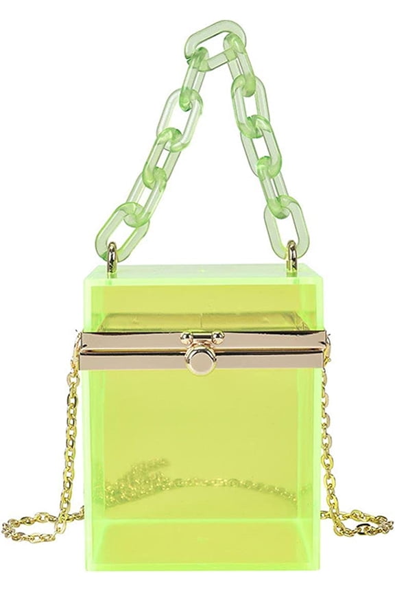 Women's Cute Cube Shape Handbag Magic Shoulder Bag Clutch Bag With Super Long Shoulder Strap