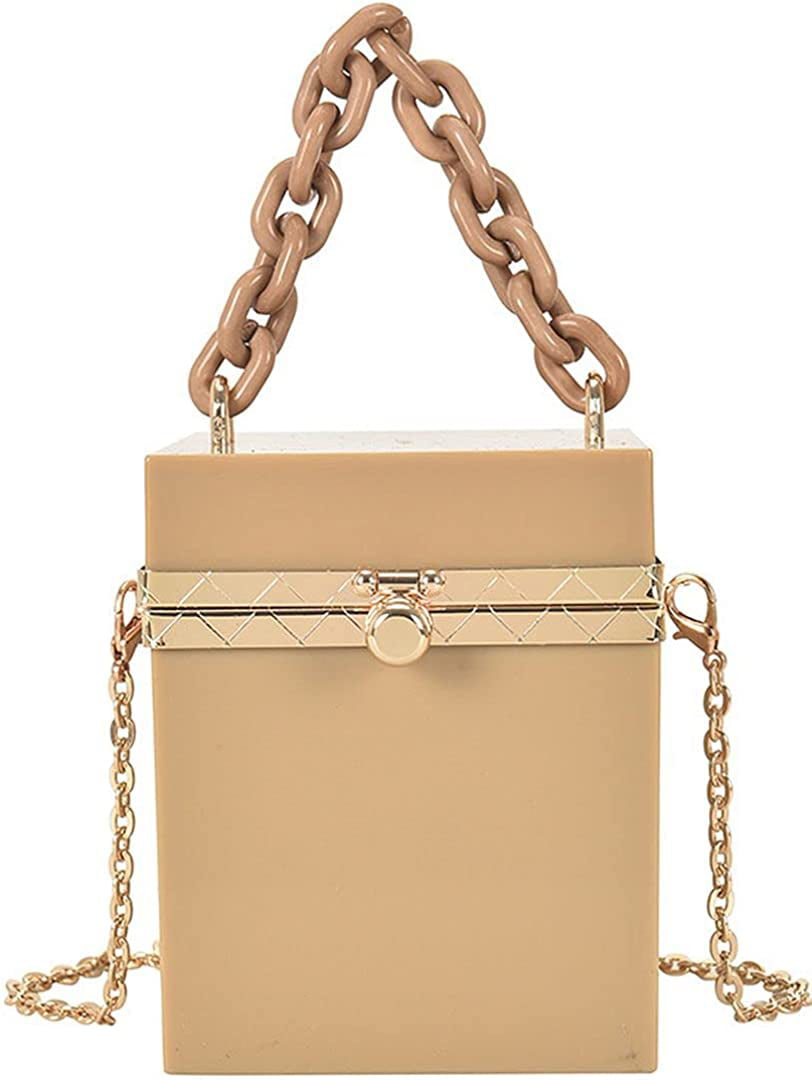 QZUnique Women's Square Box Handbag PU Cube Crossbody Shoulder Bag Wedding  Clutch Bag Purse: Handbags