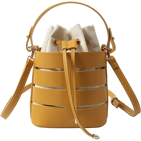 YOUI-GIFTS Women's Fashion Hollowed-out Handbag Multi Colors Bucket Bag Single Shoulder Bag Cross Body Handbag Purse