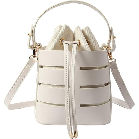 YOUI-GIFTS Women's Fashion Hollowed-out Handbag Multi Colors Bucket Bag Single Shoulder Bag Cross Body Handbag Purse