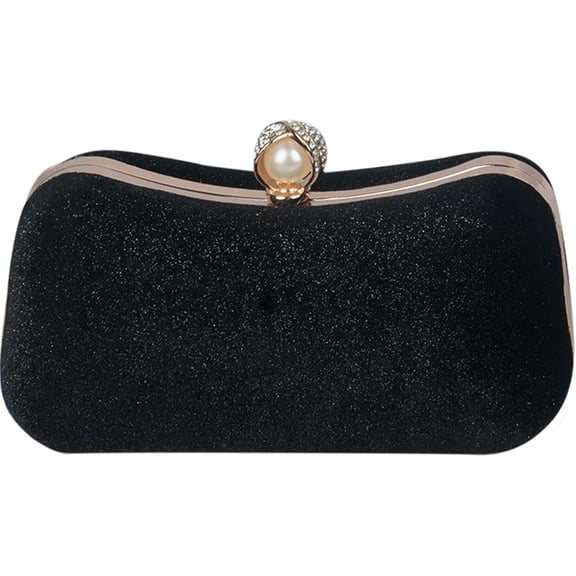 YOUI-GIFTS Women's Luxury Rhinestone Satin Pleated Evening Bag Clutch Handbag