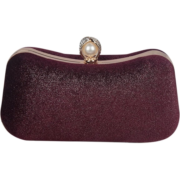 YOUI-GIFTS Women's Luxury Rhinestone Satin Pleated Evening Bag Clutch Handbag