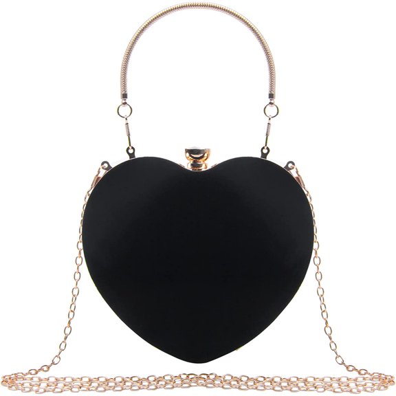 YOUI-GIFTS Womens Wedding Party Evening Bag Heart Clutch Purse Stylish Mini Cocktail Prom Tote Handbag