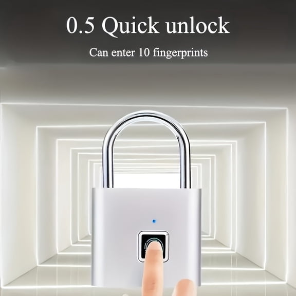 YOUJI Smart Fingerprint Lock – USB Rechargeable Keyless Entry, Anti-Theft & Waterproof, for Luggage/Lockers/Drawers – Electronic Password Lock with 5 Unlock Modes