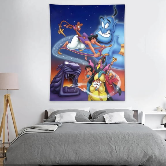 YOUJIANGYUN Jasmine Aladdin Princess-Theme Anti-pilling Tapestry Gift Wall Hanging Backdrop for Room Bedroom Girls Fans Background Banner Party Birthday Supplies Decor