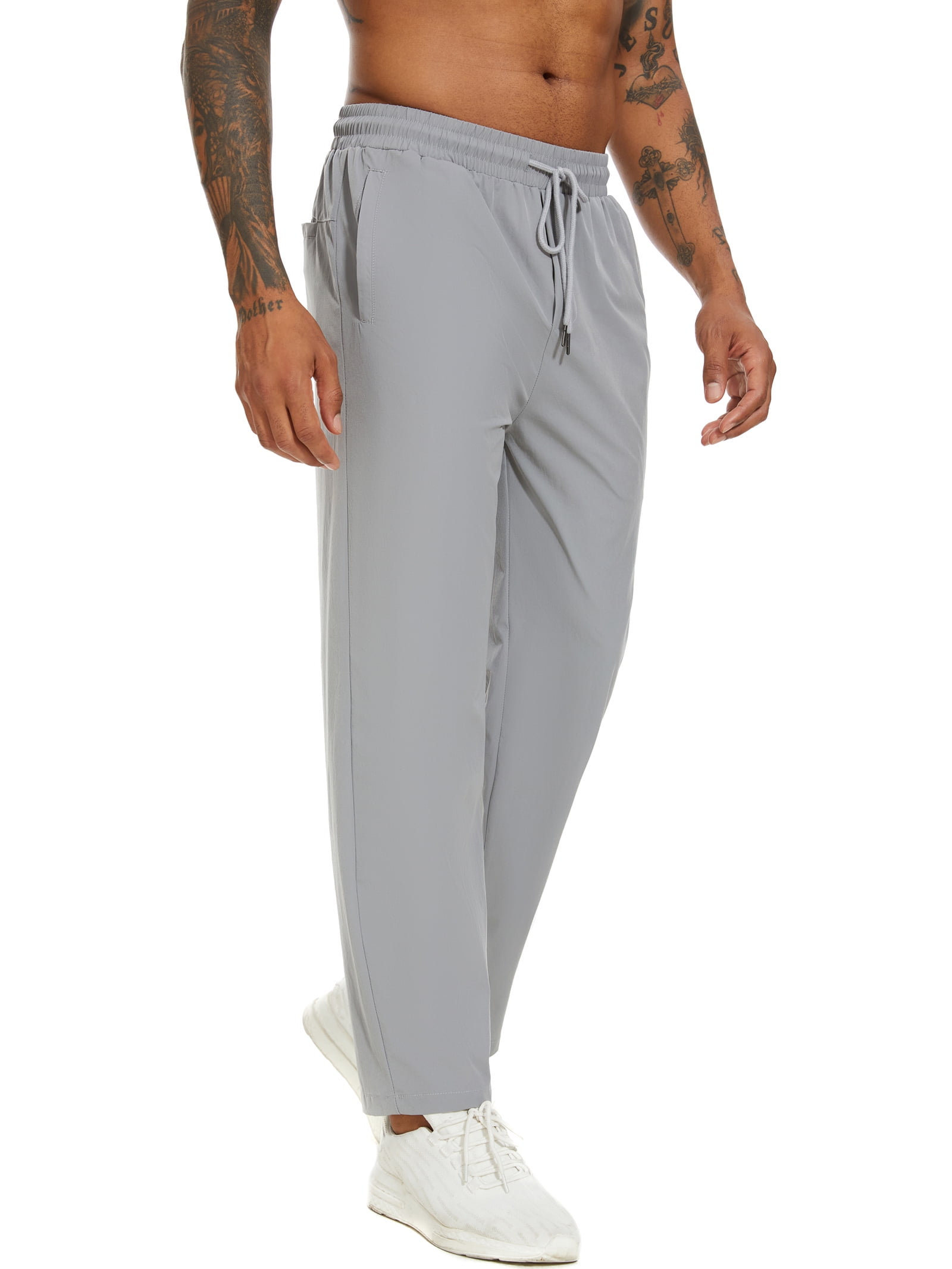 YOUJIOU Men's Jogger Sweatpants Comfort Soft Athletic Pants with Zipper ...