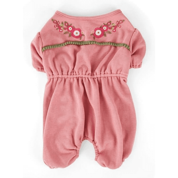 YOULY The Hippie Floral Pink Dog Romper - Large