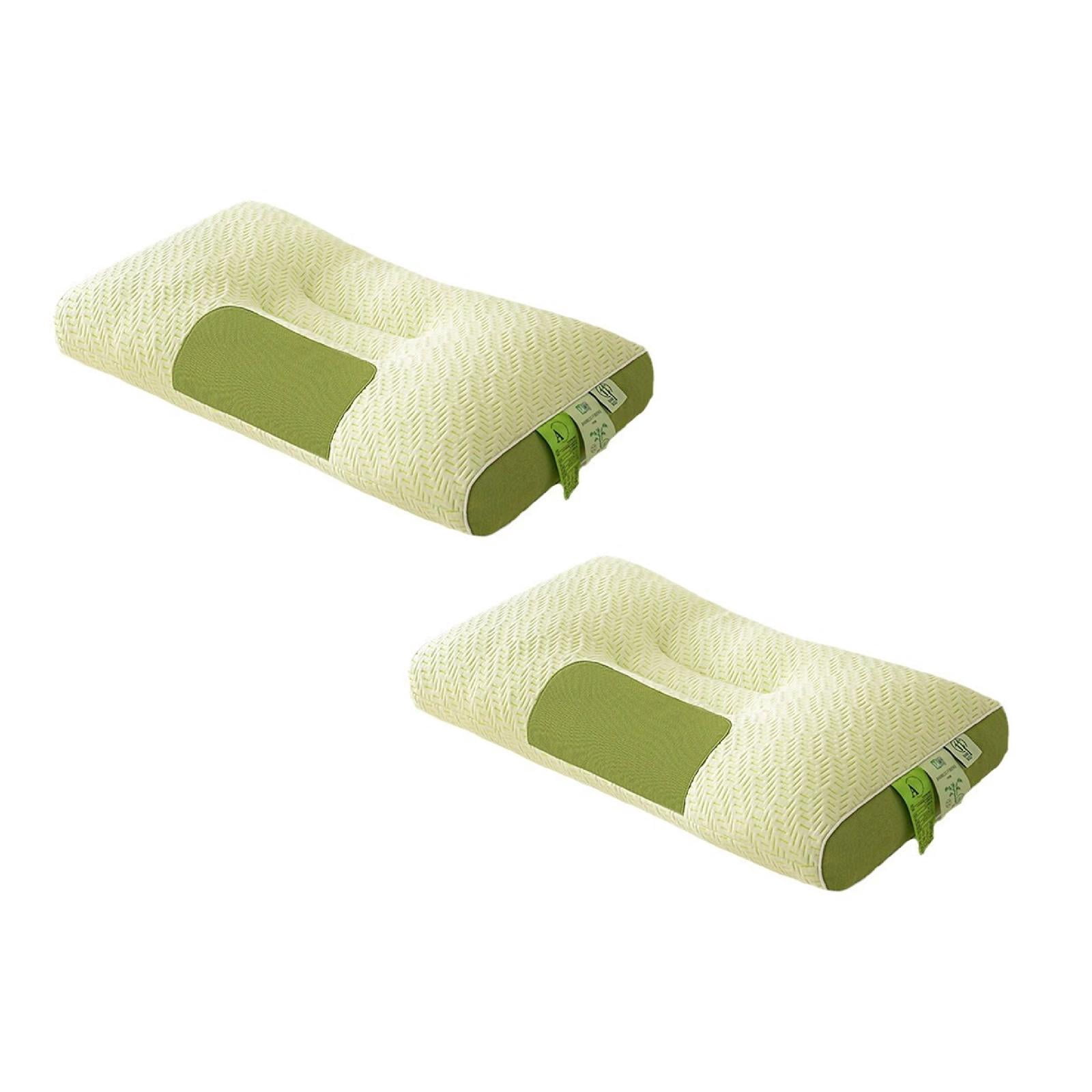 YOUMAI Anti-Snoring Pillow For Sleep Apnea Sleep apnea pillow New Fiber SPA Washable Neck Pillow Core Knitted Cotton Breathable Pillow(2pc, Green)
