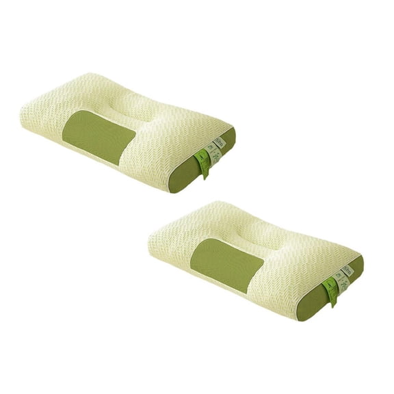YOUMAI Anti-Snoring Pillow For Sleep Apnea Sleep apnea pillow New Fiber SPA Washable Neck Pillow Core Knitted Cotton Breathable Pillow(2pc, Green)