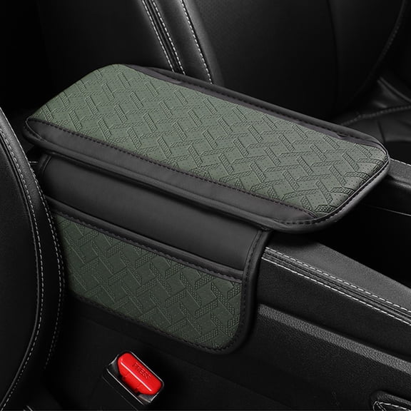 YOUMAI Car Center Console Cover With Storage Bag Wear Stitching Easy To Install Car Armrest Cover Cushion Grey
