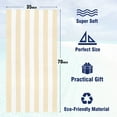 thumbnail image 1 of YOUMAI Cotton Oversized Beach Towel Extra Large 40"" Plush Thick Mens Beach Towels XL Stripe Pool Towels Swimming Towel For Adults Mens Women Quick Drying Towel Swimming Towel(Beige,A), 1 of 9