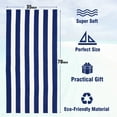 thumbnail image 1 of YOUMAI Cotton Oversized Beach Towel Extra Large 40"" Plush Thick Mens Beach Towels XL Stripe Pool Towels Swimming Towel For Adults Mens Women Quick Drying Towel Swimming Towel(Blue,A), 1 of 9