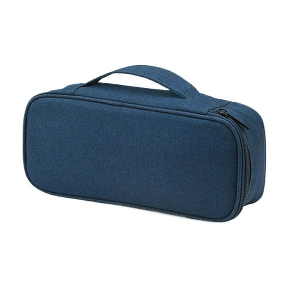 YOUMAI Electronics Organizer Travel Case Portable Tech Accessories With Organized Compartments For Cables Phone Chargers Earphone (Blue)