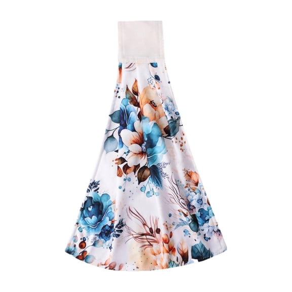 YOUMAI Kitchen Towels With Hanging Loop Soft Bathroom Hand Tie Towel Rustic Washable Hanging Absorbent Utility Towel For Bathroom Washroom Guestroom Hotel