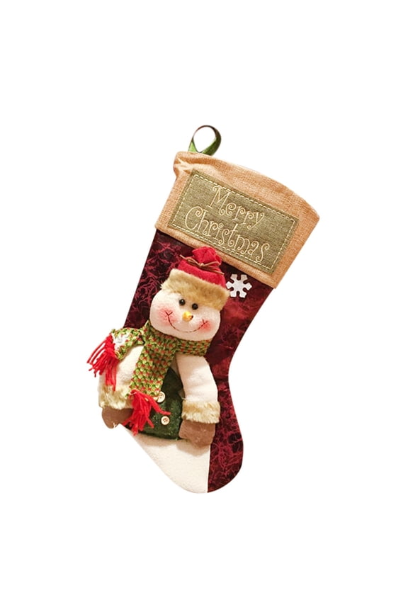 New Christmas Socks For 2025 Old Man Snowman Reindeer Socks Large Retro Christmas Decorations