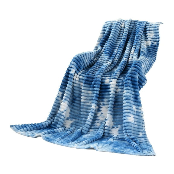 YOUMAI Oversized Velvet Blanket Blue Throw Thick Winter Nap Cover For Bed Winter Warmth Products