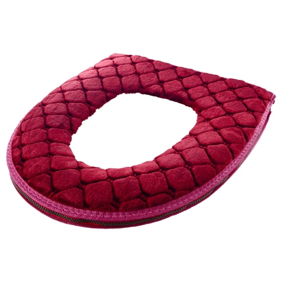 YOUMAI Toilet Seat Cover Bathroom Soft Thicker Warmer Washable Cloth Toilet Seat Cover Most Size Toilet Lids For Bathroom
