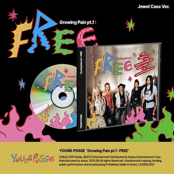 YOUNG POSSE - [GROWING PAIN PT.1 : FREE] EP Album JEWEL CASE Version