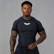 DUNEL YOUNGLA Mens Compression Shirts Sports Athletic Short Sleeves Quick Dry Fitness Baselayer Gym Running Workout Pullover Tops