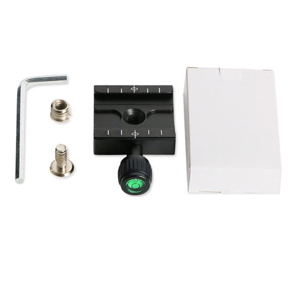 WINDLAND QR-50 50mm Quick Release Plate Clamp Adapter with Built-in 3 Bubble Levels for Arca for RRS Wimberley Tripod Ball