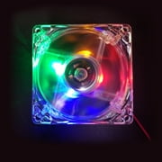 YOUNGNA CPU Coolers,Radiators System RGB LED 80mm for Case Fan,Quiet Edition High Airflow Colorful Chassis Fan for PC CPU Cases