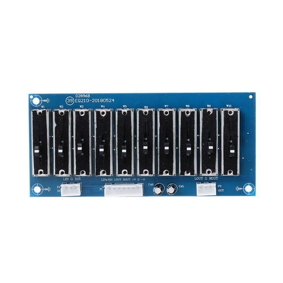 YOUNGNA EQ Equalizer Board Stereo Dual Channel Adjustable Tone Boards Preamp Front Panel