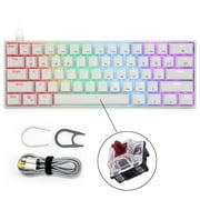YOUNGNA Gaming Keyboard Compact 61Keys Portable Gaming Keyboard for PC HotSwap 3Pin 5Pin