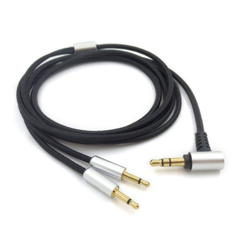 WINDLAND AUX Cable Jack Audio Cable 3 Plugs 3.5mm to 2.5mm Extension Replacement with Tuning Function for HD202 HD477 HD497