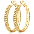 thumbnail image 1 of YOUNGYUE 14K Gold Plated Hoop Earrings for Women Lightweight Hypoallergenic Large Hoop Earrings for Women Gift, 1 of 10