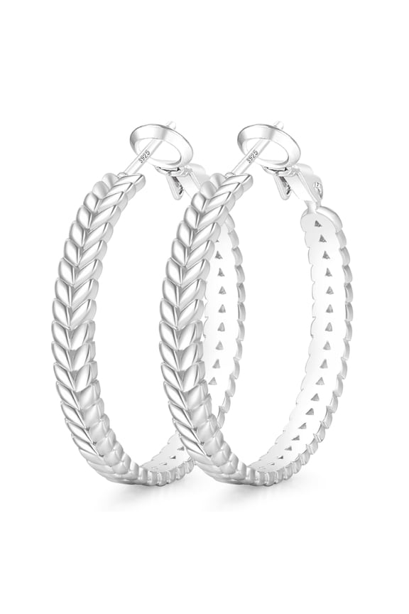 925 Sterling Silver Hoop Earrings for Women Lightweight Hypoallergenic Large Hoop Earrings for Women Gift