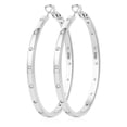 thumbnail image 1 of YOUNGYUE Silver Plated CZ Hoop Earrings for Women, Hypoallergenic Rhinestone Earrings, Jewelry Gifts,25-70mm, 1 of 6