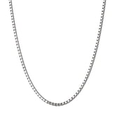 YOUNGYUE Silver plated Box Chain Necklace, Classic Minimalist Chain Jewelry, Unisex 16 28 Inch