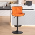 thumbnail image 1 of YOUNIKE Bar Stools 1 PCS Orange Soft Adjustable Swivel Counter Height Stools, 1 of 8