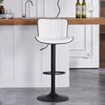 thumbnail image 1 of YOUNIKE Bar Stools 1 PCS White Soft Adjustable Swivel Counter Height Stools, 1 of 7