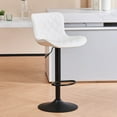 thumbnail image 1 of YOUNIKE Bar Stools 1 Pcs Faux Leather Padded Swivel Kitchen Counter Barstools, White, 1 of 9