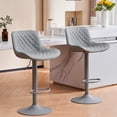 thumbnail image 1 of YOUNIKE Bar Stools with High Back Soft Cushion Set of 2 Adjustable Swivel Bar Chairs Counter Stools,Gray, 1 of 11