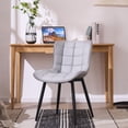 thumbnail image 1 of YOUNIKE Dining Chair 1 PCS Washable PU Fuax Leather Upholstered Accent Side Chair, Gray, 1 of 7