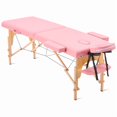 thumbnail image 1 of YOUNIKE Foldable Massage Table with Lightweight Wooden Frame, Adjustable Height, and Accessories Designed for Tattoo & Facial, Ideal for Lash, Physical Therapy, Pink, 1 of 7
