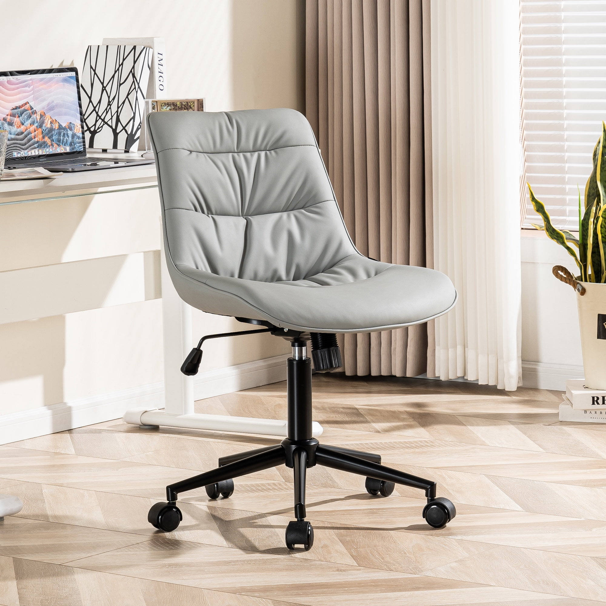 YOUNIKE Office Chair, Ergonomic Office Chair, Faux Leather Upholstered ...