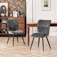 thumbnail image 1 of YOUNIKE Set of 2 Dining Chairs, Classic Design, Armless Side Chairs, High Back Kitchen Chairs, Soft Cushion, Charcoal, 1 of 13