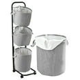 YOUPINS 3Tier Laundry Hamper Sorter, Laundry Storage Organizer with
