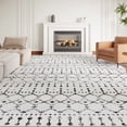 thumbnail image 1 of YOUPINS 5'x8' Area Rugs,Large Soft Bohemian Moroccan Area Rugs for Living Room Bedroom Dining Room Modern Decor Carpet,Washable,Black, 1 of 7
